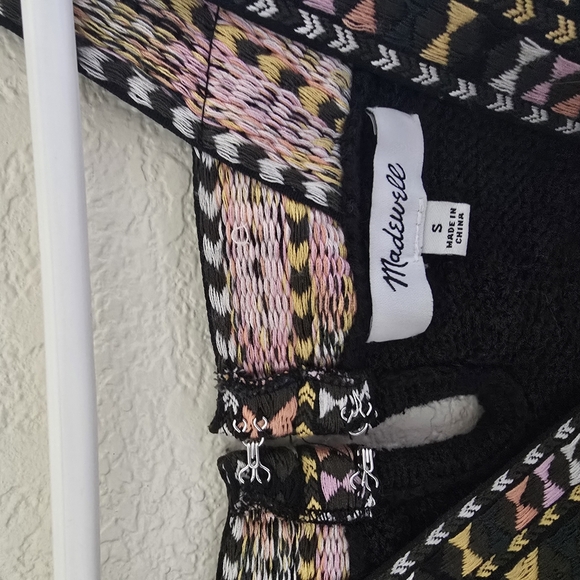 Madewell textured terry top with colorful woven straps and criss-cross back - Picture 3 of 4